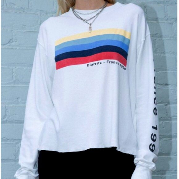 Brandy Melville acacia Biarritz France 1990 top - Picture 1 of 4